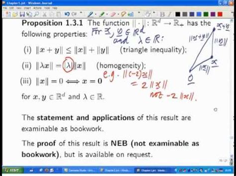 Lecture 2a: Math. Analysis - properties of the Euclidian norm - YouTube