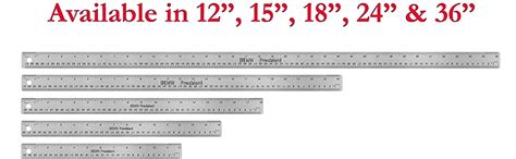 Breman Precision Metal Ruler 24 Inch - Stainless Steel Cork Back Metal Ruler - Premium Steel ...