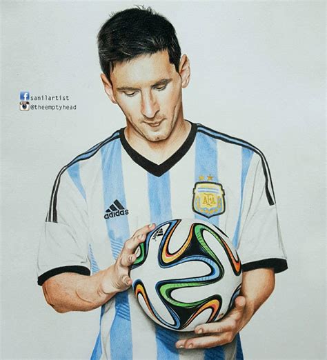 colored pencil drawing of lionel messi by sanilartist on DeviantArt