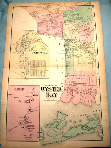 Original 1873 map of Oyster Bay Long Island New York | Etsy