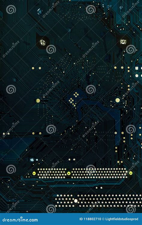 Digital Circuit Board with Microchips and Components Stock Photo ...