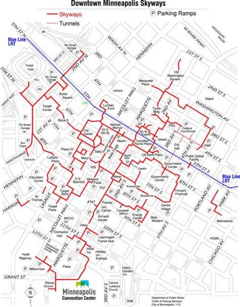 Downtown skyway map | MNopedia