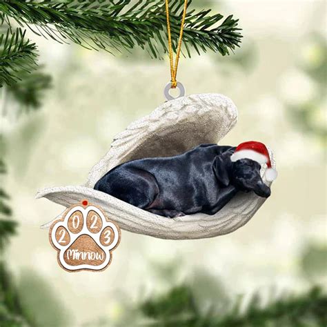 Amazon.com: Personalized Black Labrador Ornaments, Black Labrador Christmas Ornaments, Black ...