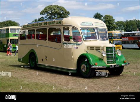 A vintage Bedford OB coach is seen on display at a bus rally in Alton ...