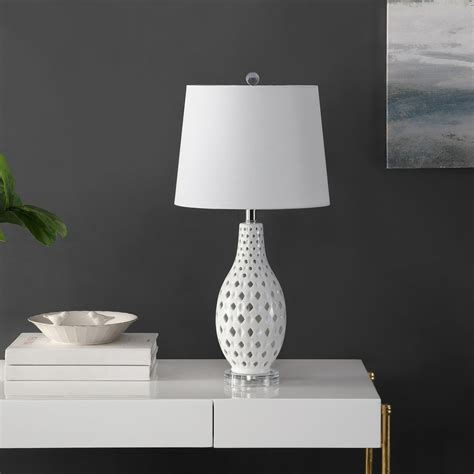 Safavieh Harlem 25 in. Modern Ceramic Table Lamp, White - Walmart.com - Walmart.com