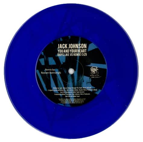 Jack Johnson You And Your Heart - Blue Vinyl US Promo 7" vinyl single (7 inch record / 45) (524698)