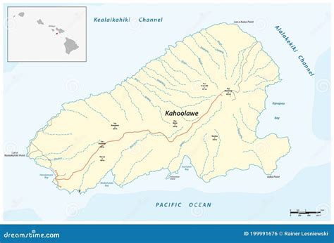 Vector Map Of The Smallest Island In The Hawaiian Archipelago ...