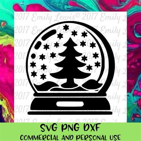 snow globe svg snow globe silhouette snow globe cut file | Etsy