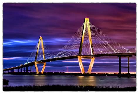 Ravenel Bridge at Sunset, Charleston, SC 30 seconds by James Hilliard ...