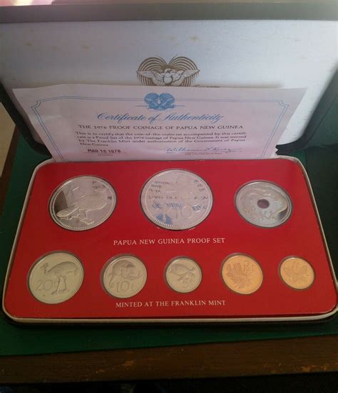 1976 Papua New Guinea PNG Proof Set Including 2 Silver Coins K5 and K10 – GEM FDC – Antique ...