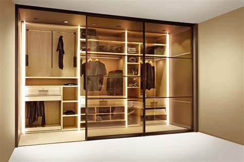 Walk-in Wardrobe Bronze Privacy Glass Sliding Doors Set ...