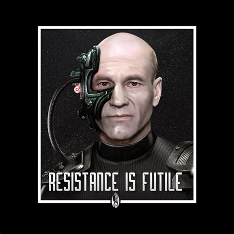 Star Trek: The Next Generation Picard Resistance is Futile Black Mug ...