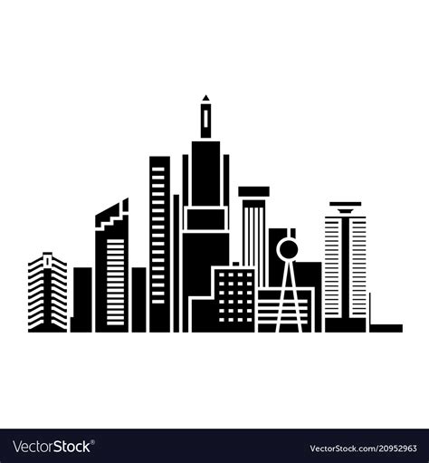 Capital skyblack black icon concept capital Vector Image