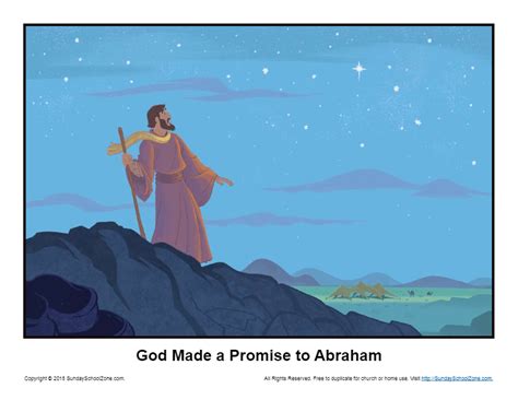 God Made a Promise to Abraham Story Illustration