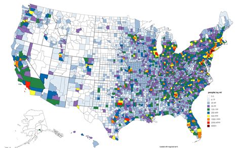 The Population Density of the US by County : r/MapPorn