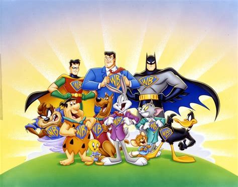 The Warner Brothers gang | Looney tunes characters, Classic cartoon ...