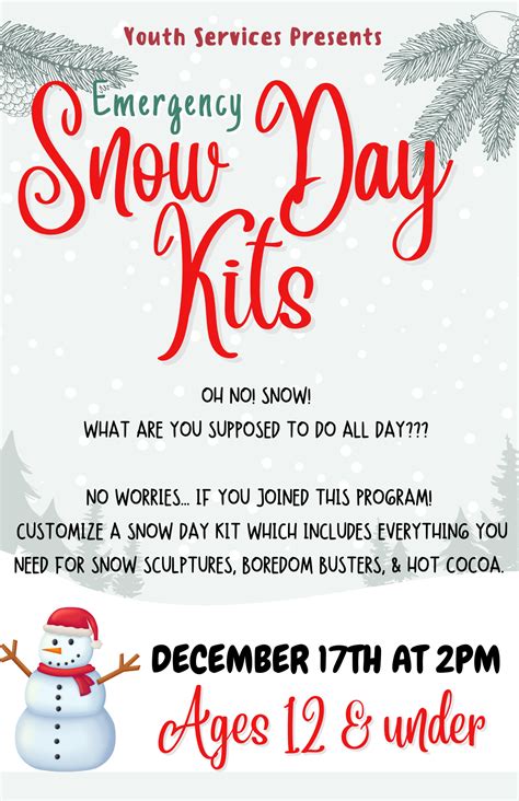 Emergency Snow Day Kits – Scioto County Public Library