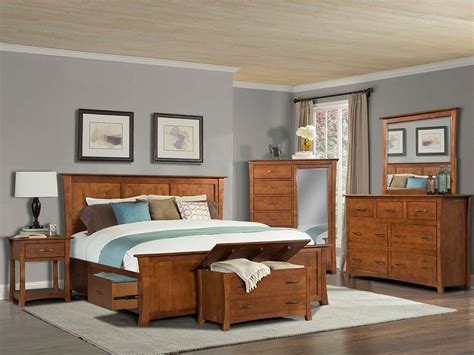 A-America Furniture Grant Park 4-Piece Panel with Storage Bedroom Set ...