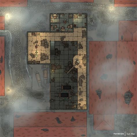 Zhentarim Hideout Map – Waterdeep Dragon Heist [30x30] : WaterdeepDragonHeist