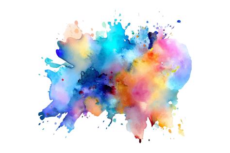 Colorful Paint Splatter, Ink Splash Graphic by pixeness · Creative Fabrica