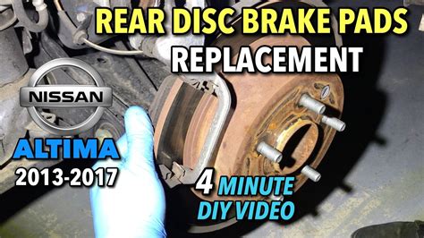 Nissan Altima Rear Brake Pads Replacement 2013-2017 - 4 Minute DIY ...