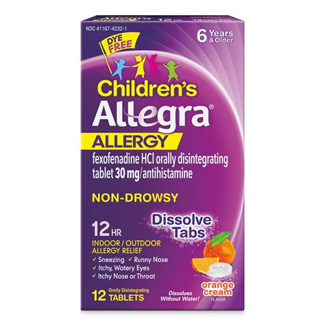 Allegra Children's 12HR Orally Disintegrating Tablets (12 Ct) - Walmart ...