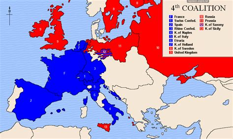 European coalitions from 1792 to 1815