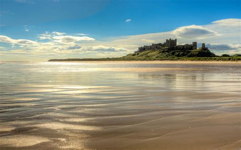 Bamburgh Castle Beach Northumberland Mac Wallpaper Download ...