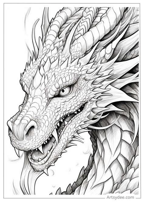 Fantasy Art Fun: Dive Into 49 Free Dragon Coloring Pages - Artsydee ...