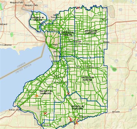 Erie County have interactive map to show current road closures during storm