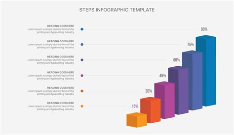 Vector business growth infographic chart template design with 6 steps 26742269 Vector Art at ...