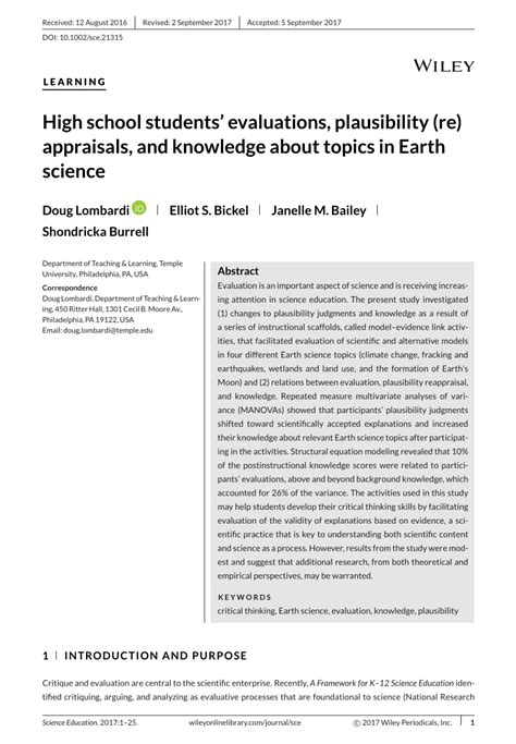 👍 Earth science research topics. Earth Science Essays and Research ...