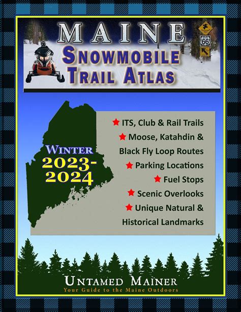 2023-2024 Maine Snowmobile Trail Map Atlas - Etsy