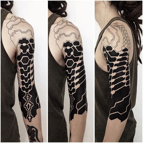 Future memories #workinprogress | Pattern tattoo, Cyberpunk tattoo ...