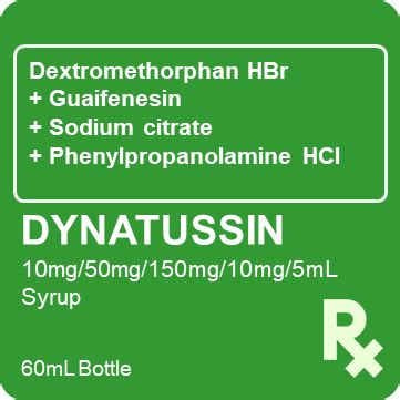 Dynatussin 10mg / 50mg / 150mg / 10mg / 5mL Syrup 60mL - St. Joseph Drug - Online Store