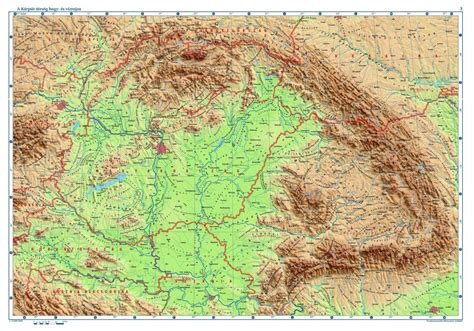 Relief map of Hungary and the Pannonian Basin. - Maps on the Web