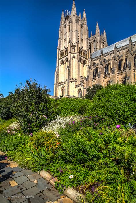 National Cathedral Garden Photograph by Ross Henton