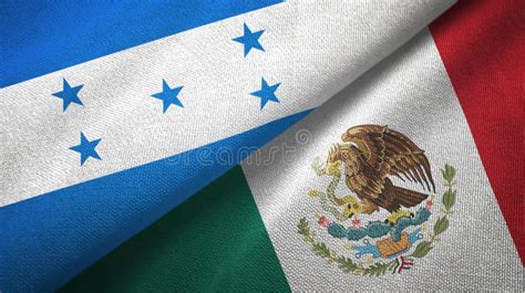 Mexico and Honduras Two Flags Textile Cloth, Fabric Texture Stock Illustration - Illustration of ...