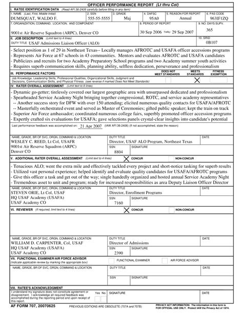 Air Force Opr Example - Fill Online, Printable, Fillable, Blank | pdfFiller