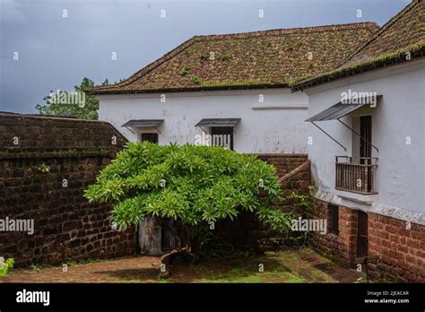 Reis Magos Fort Goa India June 25 2022 Interiors of Reis Magos fort in Goa which shows the ...