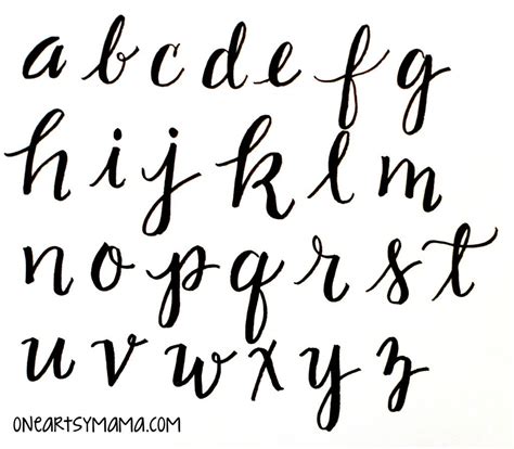 Basic Hand Lettering: Alphabet Practice - One Artsy Mama Basic Hand ...