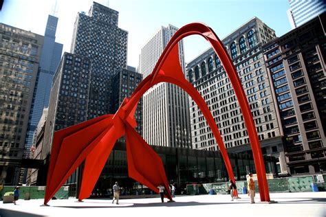 12 Flamingo(1973) By Alexander Calder Steel structure 50톤의 스틸 구조물과 빨간 ...