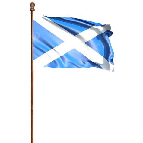 Scotland Flag With Pole, Scotland Flag Waving, Scotland Flag With Pole Transparent, Scotland ...