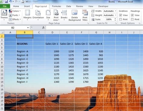 Microsoft Office Club: Applying background to an excel worksheet