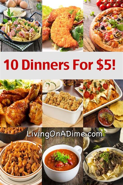 Cheap Dinner Recipes And Ideas - 10 Dinners For $5! | Recipe | Cheap dinner recipes, Cheap ...