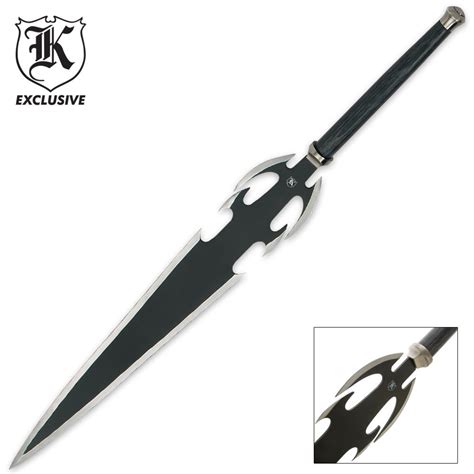 Triple Bladed Dark Demon Slayer Fantasy Sword | BUDK.com - Knives & Swords At The Lowest Prices!