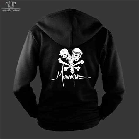 Free shipping Mudvayne skull logo design men unisex zip up hoodie heavy hooded Sweatershirt ...