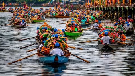 Premium AI Image | Onam boat race Happy onam Onam festival Generative ai