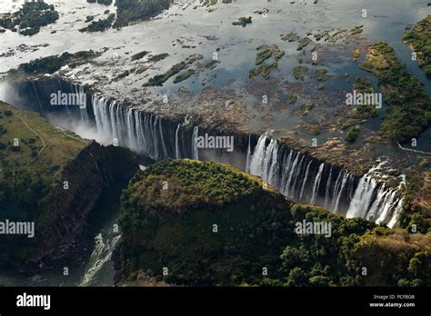 Aerial view, Victoria Falls, Zimbabwe, Africa Stock Photo - Alamy