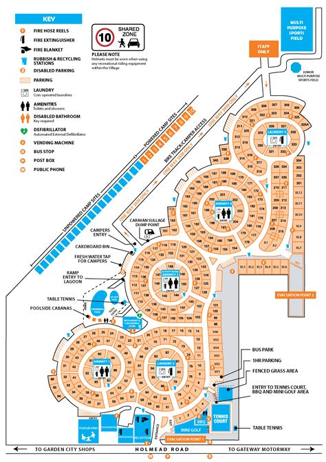 Park Map | Brisbane Holiday Village